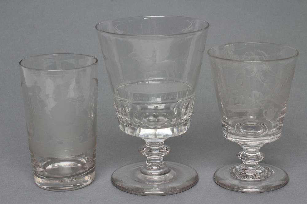 A WILLIAM IV GLASS GOBLET Image