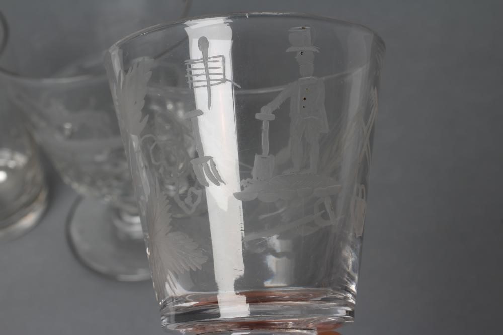 A WILLIAM IV GLASS GOBLET Image