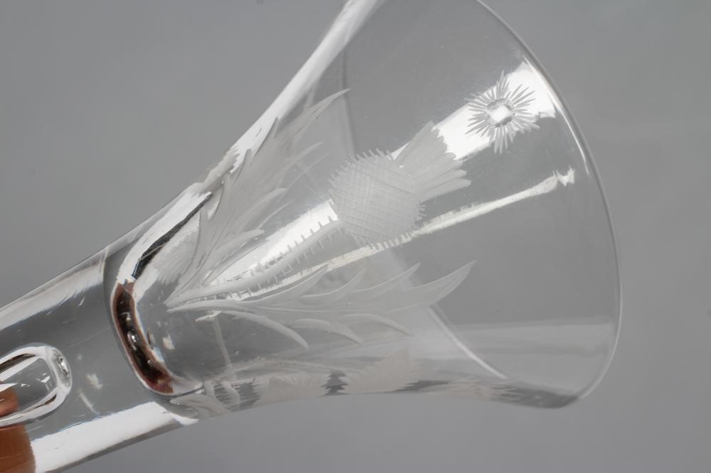 A JACOBITE WINE GLASS Image
