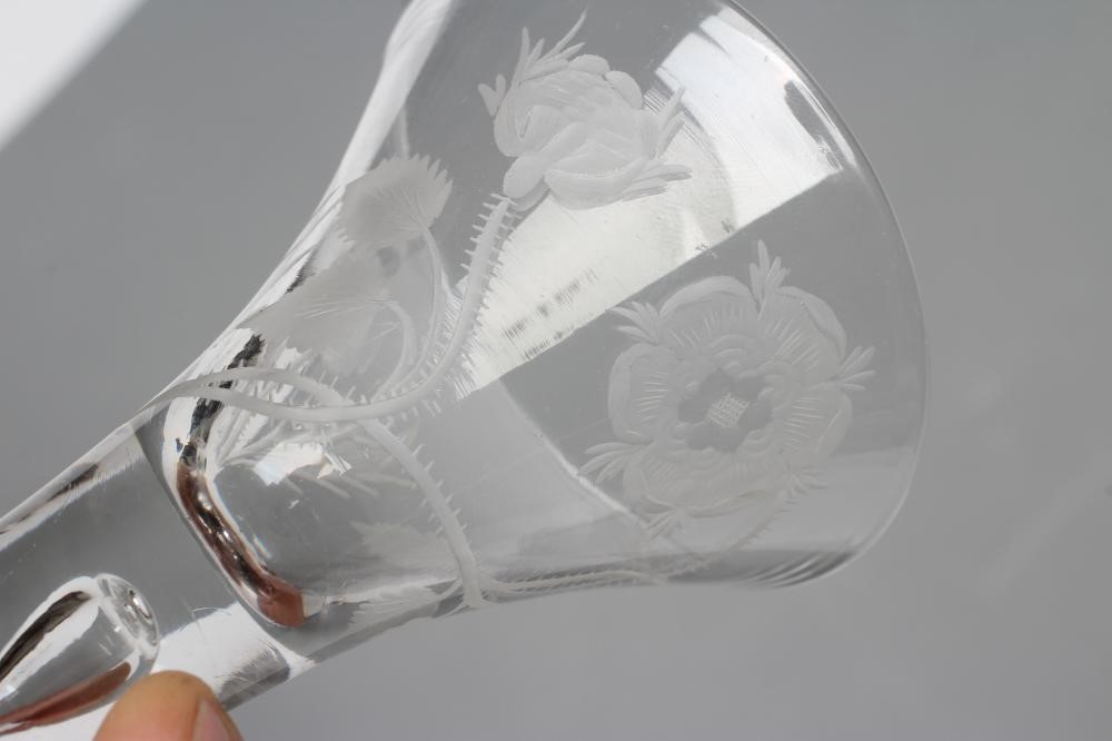 A JACOBITE WINE GLASS Image