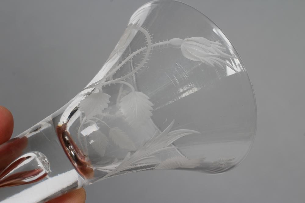 A JACOBITE WINE GLASS Image