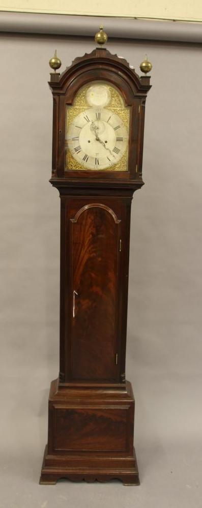 A MAHOGANY LONGCASE signed Budgen Croyden Image