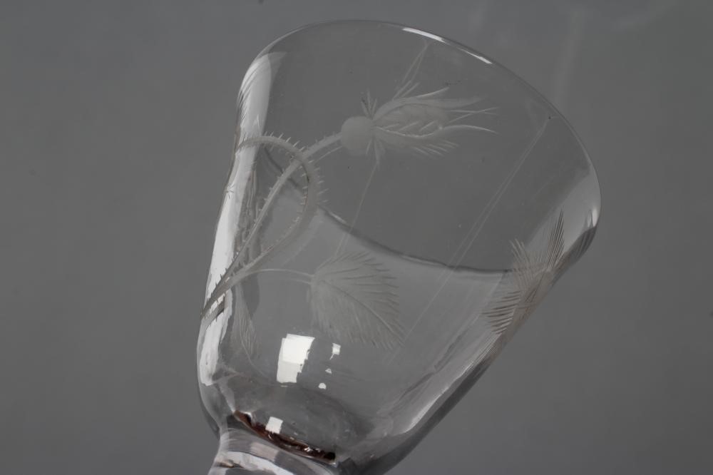 A JACOBITE WINE GLASS Image