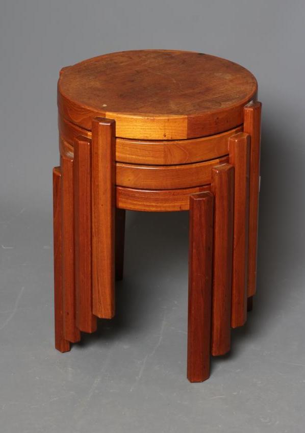 A SET OF FOUR DANISH TEAK OCCASIONAL TABLES Image