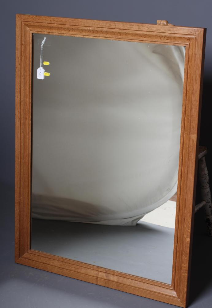 A COLIN ALMACK OAK FRAMED WALL MIRROR Image