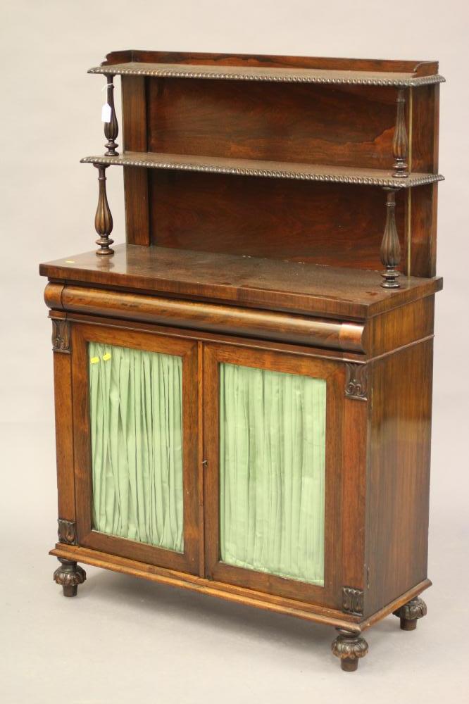 A REGENCY ROSEWOOD CHIFFONIER Image
