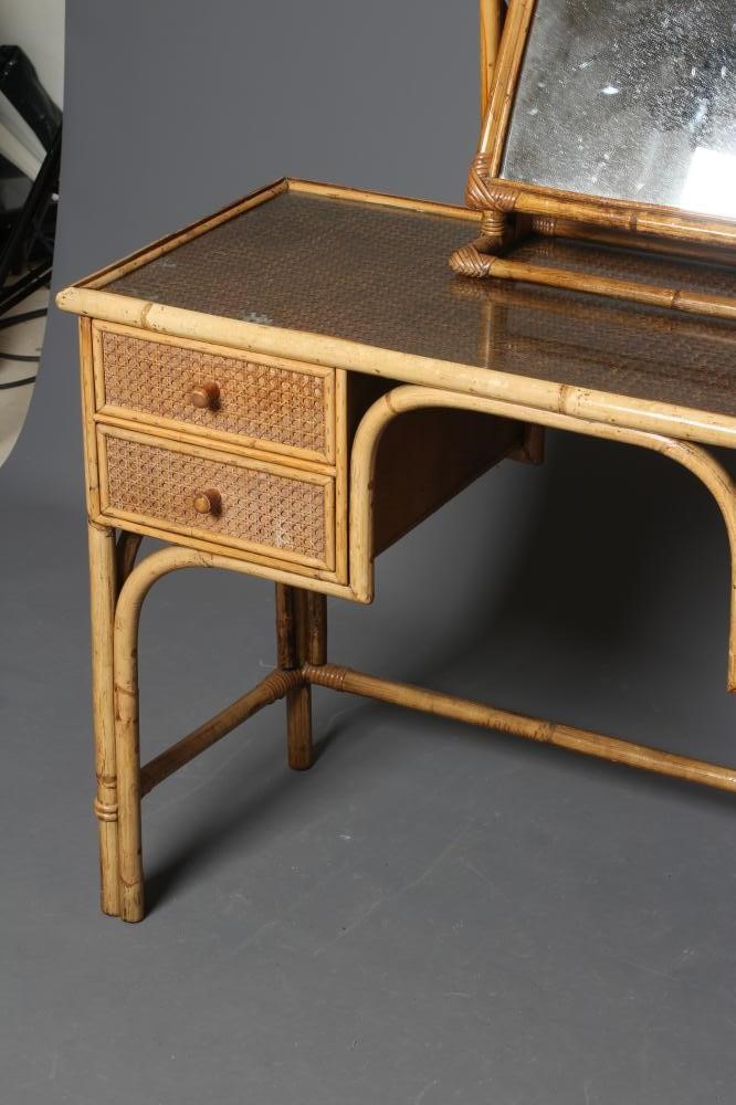 A BAMBOO AND WICKER DRESSING TABLE Image