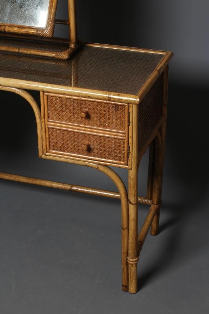 A BAMBOO AND WICKER DRESSING TABLE Image