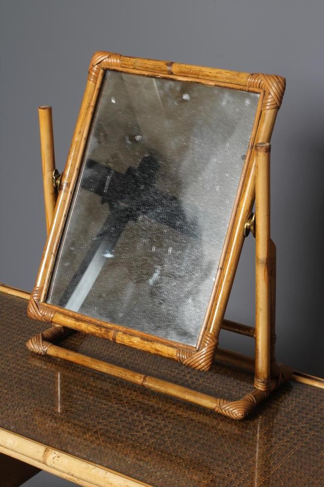 A BAMBOO AND WICKER DRESSING TABLE Image