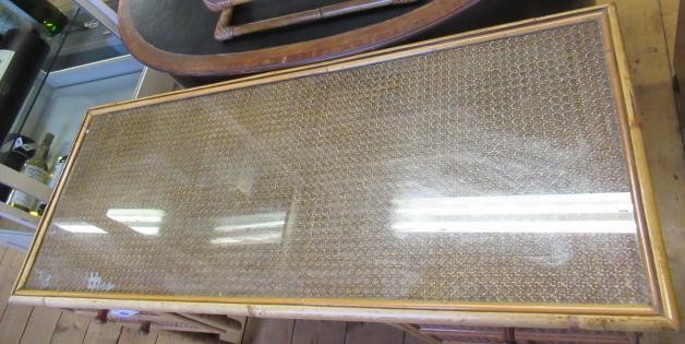 A BAMBOO AND WICKER DRESSING TABLE Image