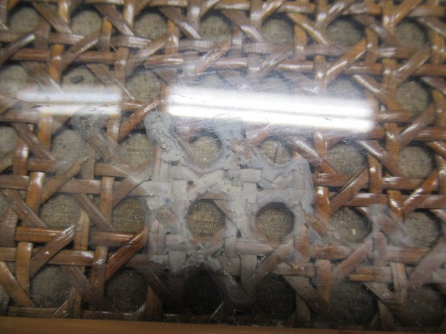 A BAMBOO AND WICKER DRESSING TABLE Image