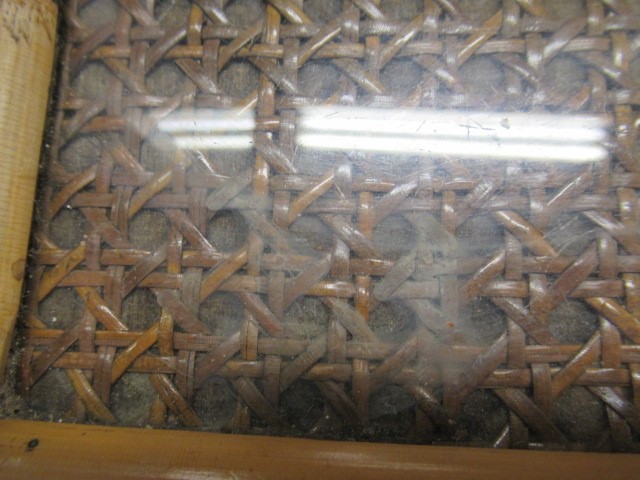 A BAMBOO AND WICKER DRESSING TABLE Image