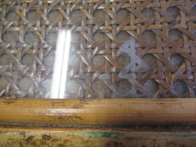 A BAMBOO AND WICKER DRESSING TABLE Image