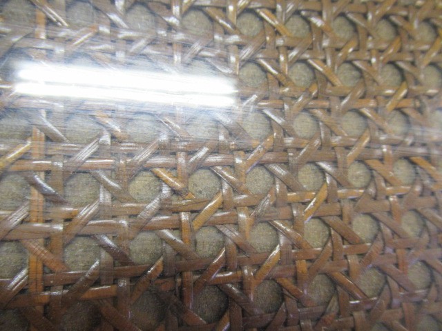 A BAMBOO AND WICKER DRESSING TABLE Image