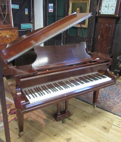 A MAHOGANY CASED BABY GRAND PIANO By John Broadwood & Sons Image
