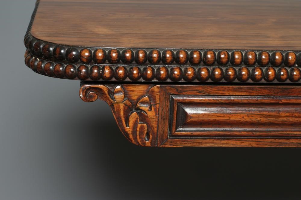 A GEORGE IV ROSEWOOD FOLDING TEA TABLE Image