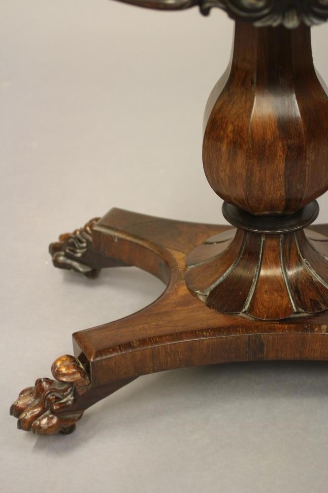 AN EARLY VICTORIAN ROSEWOOD CARD TABLE Image