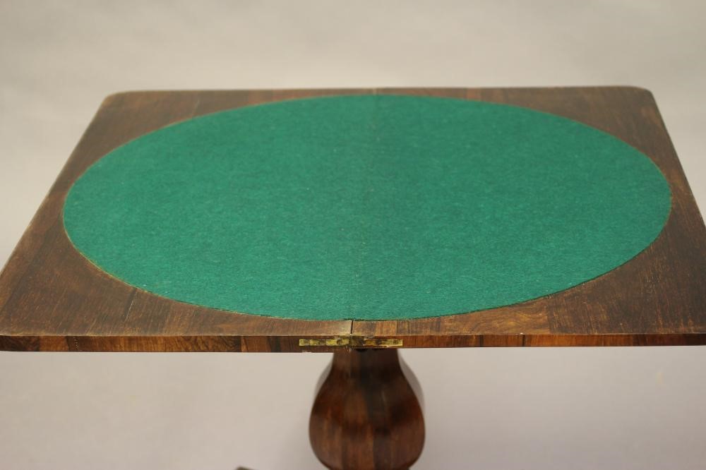 AN EARLY VICTORIAN ROSEWOOD CARD TABLE Image
