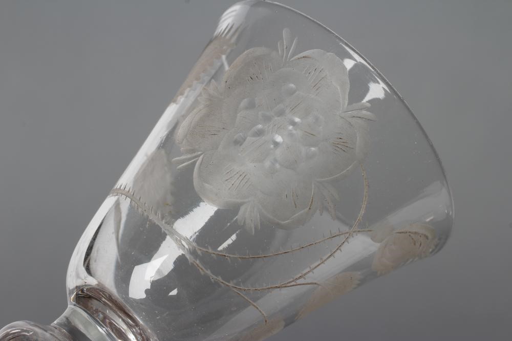 A JACOBITE WINE GLASS Image
