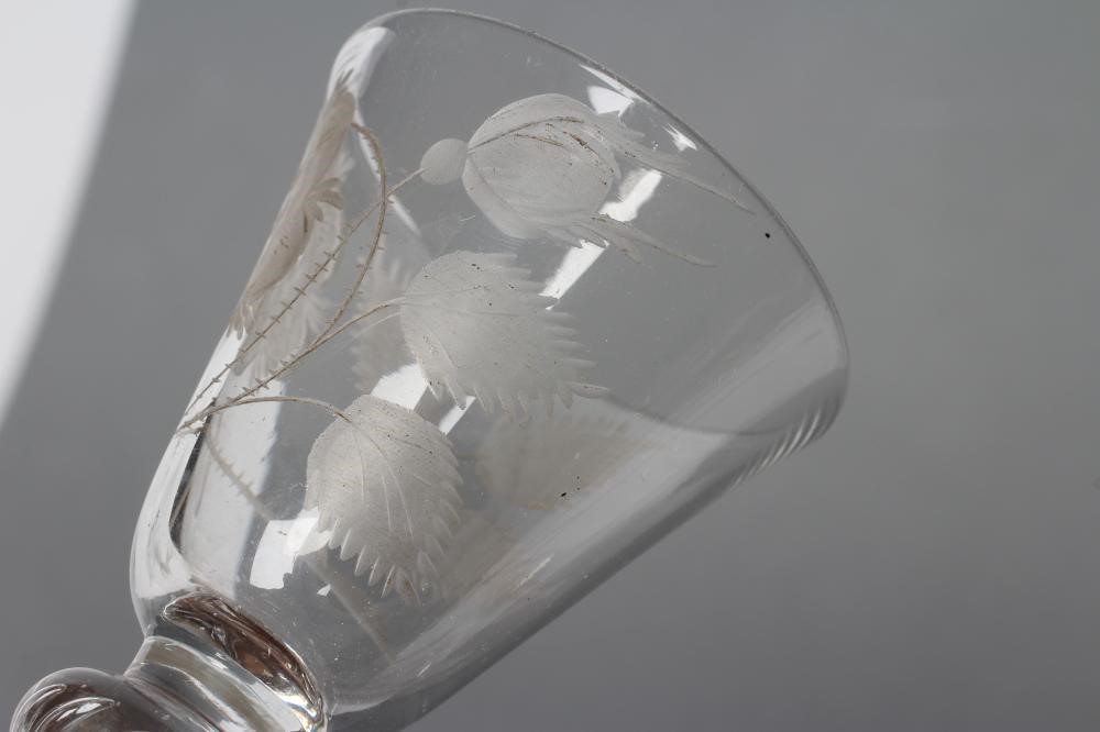 A JACOBITE WINE GLASS Image