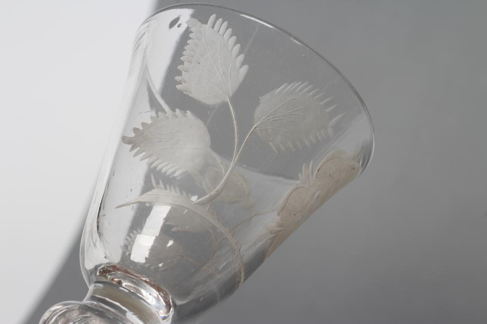 A JACOBITE WINE GLASS Image