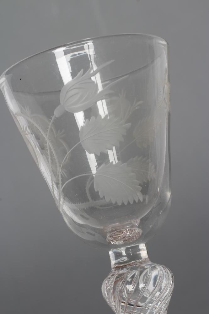 A JACOBITE WINE GLASS Image