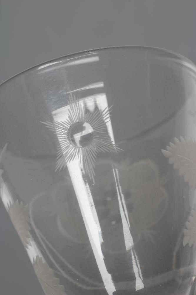 A JACOBITE WINE GLASS Image