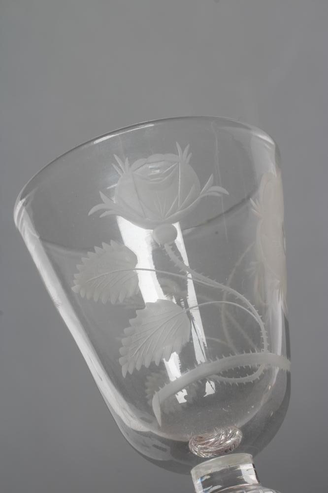 A JACOBITE WINE GLASS Image