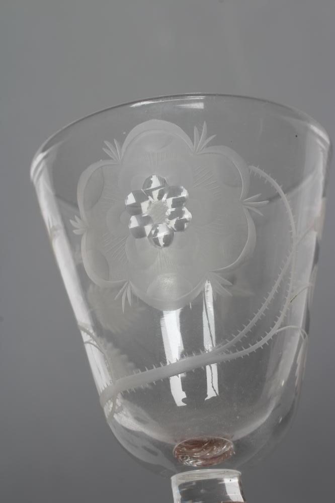 A JACOBITE WINE GLASS Image