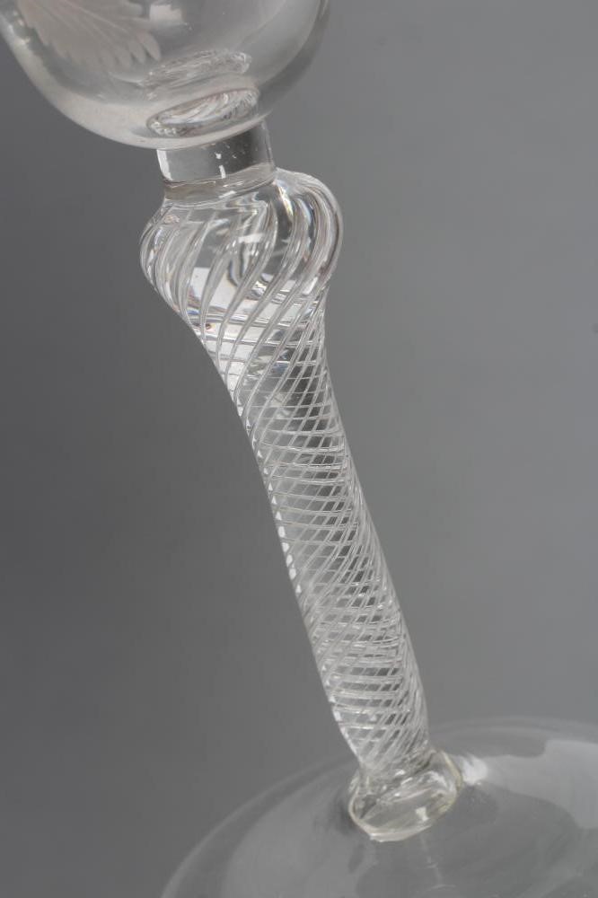 A JACOBITE WINE GLASS Image