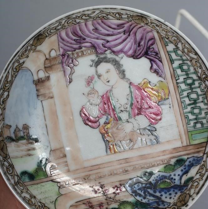 A CHINESE PORCELAIN SAUCER of plain circular form Image