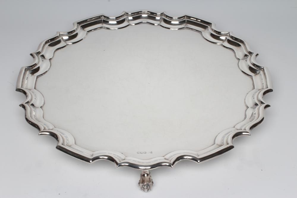 A LARGE SILVER SALVER Image