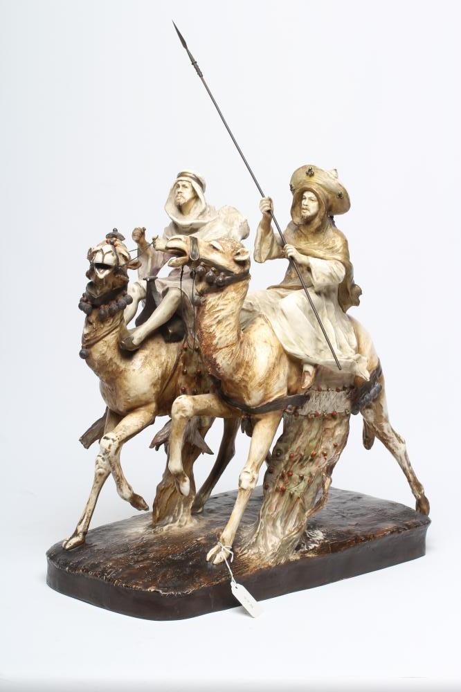AN AUSTRIAN BISQUE PORCELAIN FIGURAL GROUP Image