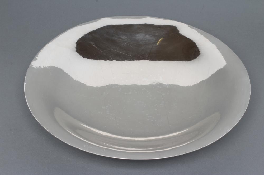 A GEORG JENSEN SILVER SHALLOW DISH Image