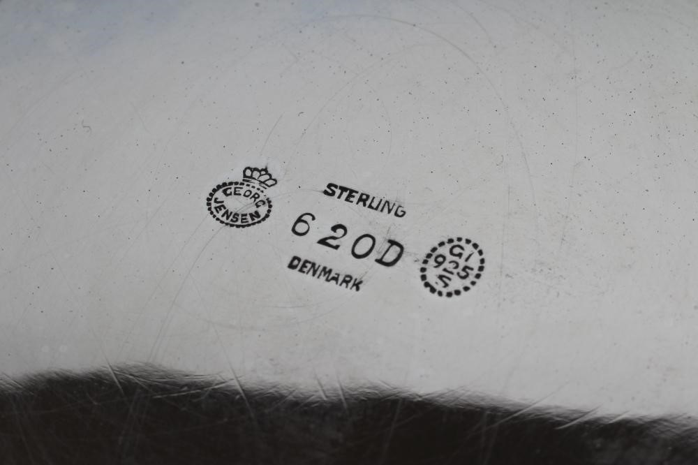 A GEORG JENSEN SILVER SHALLOW DISH Image