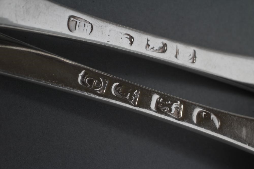 A SET OF FOUR GEORGE II SILVER TABLESPOONS Image