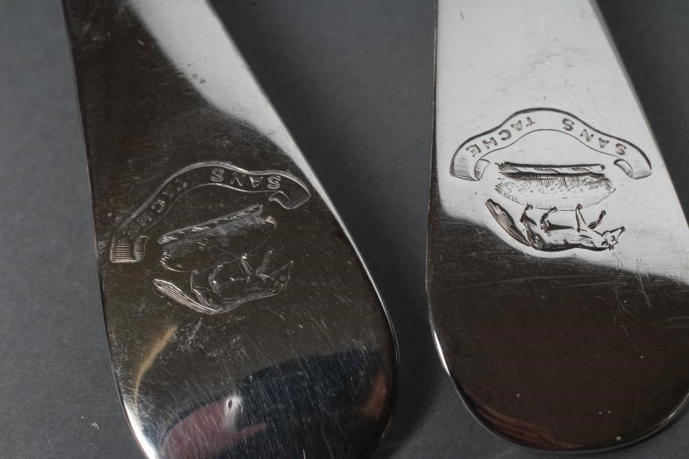 A PAIR OF VICTORIAN SCOTTISH SILVER SAUCE LADLES Image