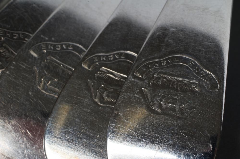 A MATCHED AND COMPOSITE SCOTTISH SILVER TABLE SERVICE Image