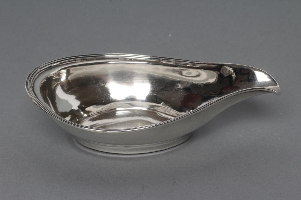 A LATE GEORGE III SILVER PAP BOAT Image