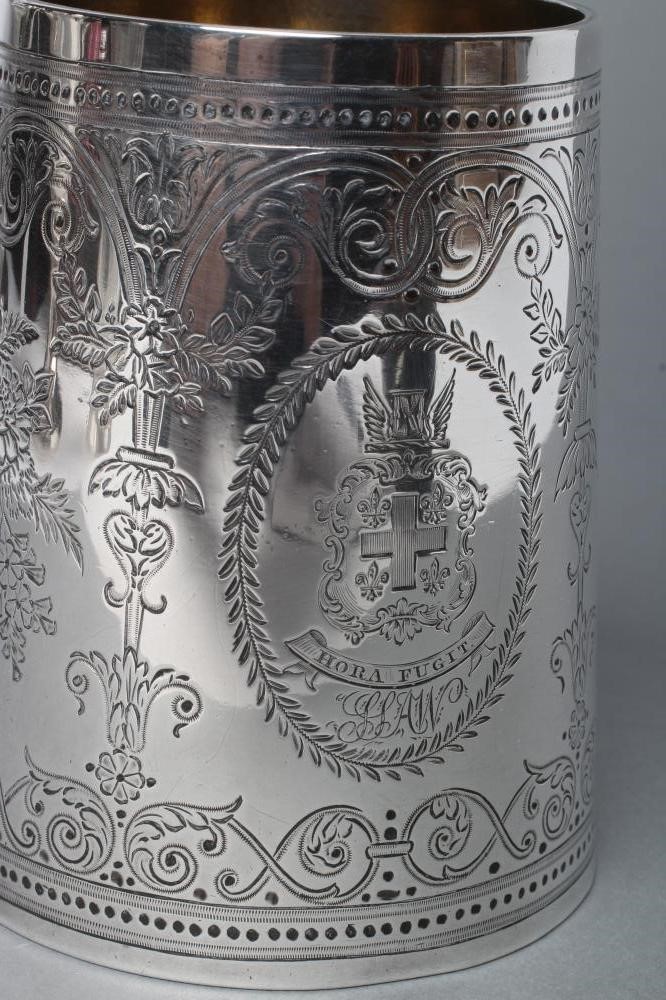 A VICTORIAN SILVER MUG Image