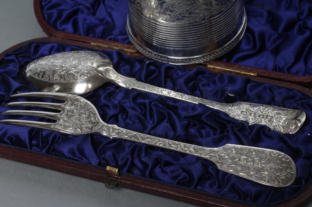A LATE GEORGE III SILVER CHRISTENING MUG Image