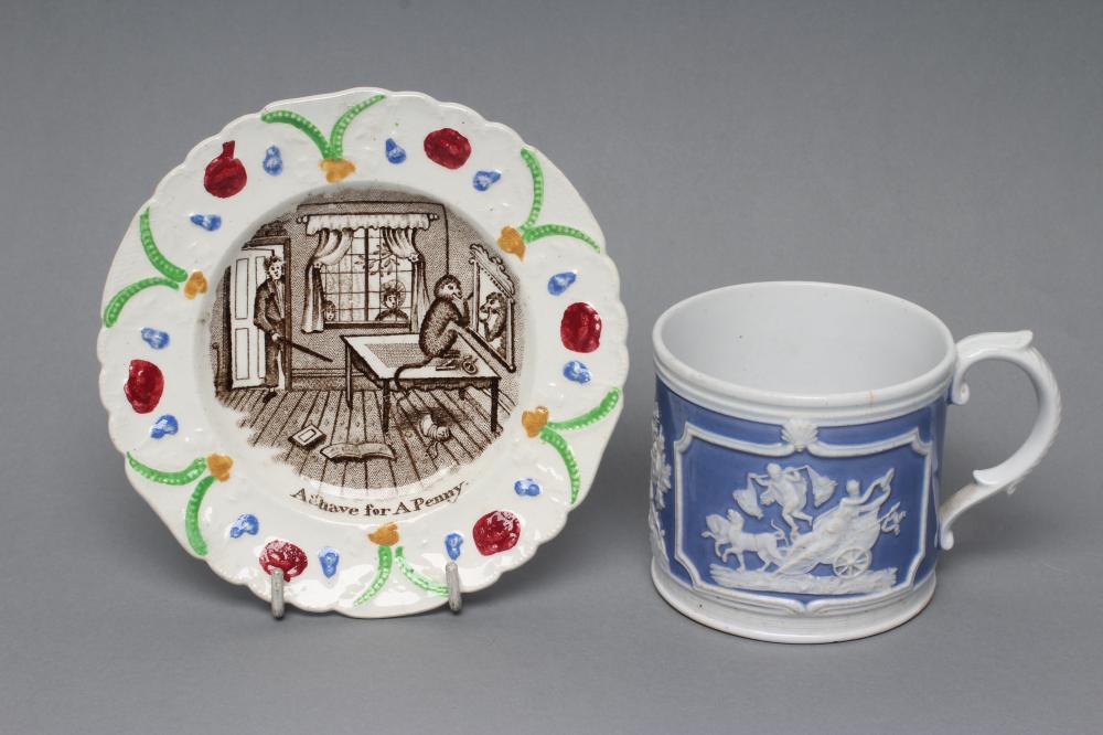 A STAFFORDSHIRE POTTERY NURSERY PLATE Image