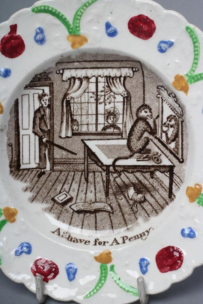 A STAFFORDSHIRE POTTERY NURSERY PLATE Image