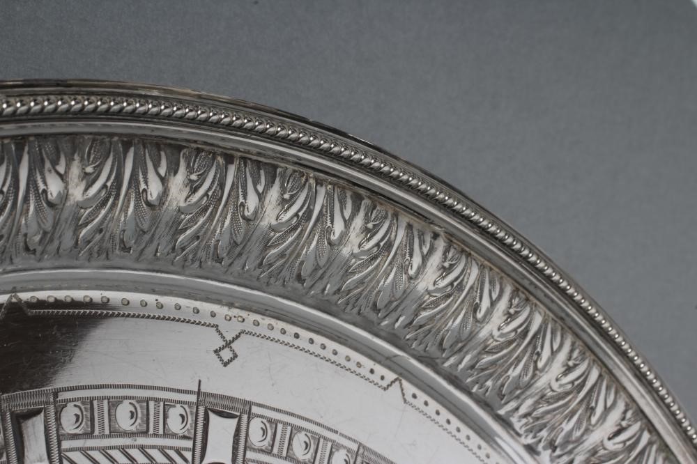 AN EDWARDIAN SILVER SALVER Image
