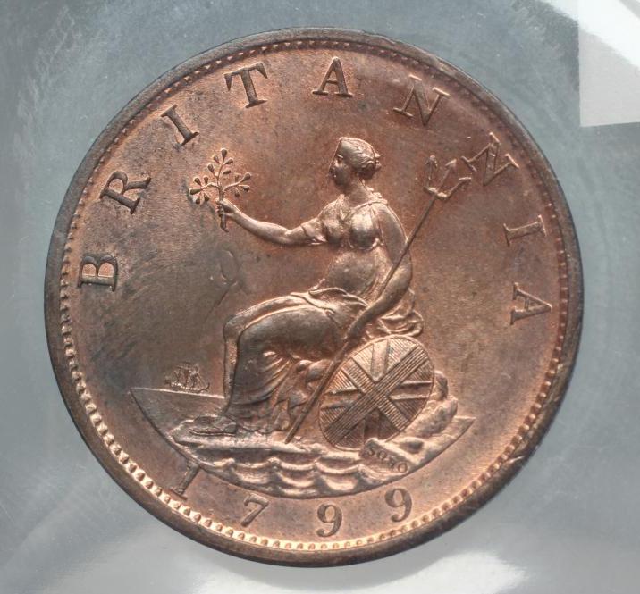 A GEORGE III 1799 HALF PENNY (Est. plus 21% premium inc. VAT) Image