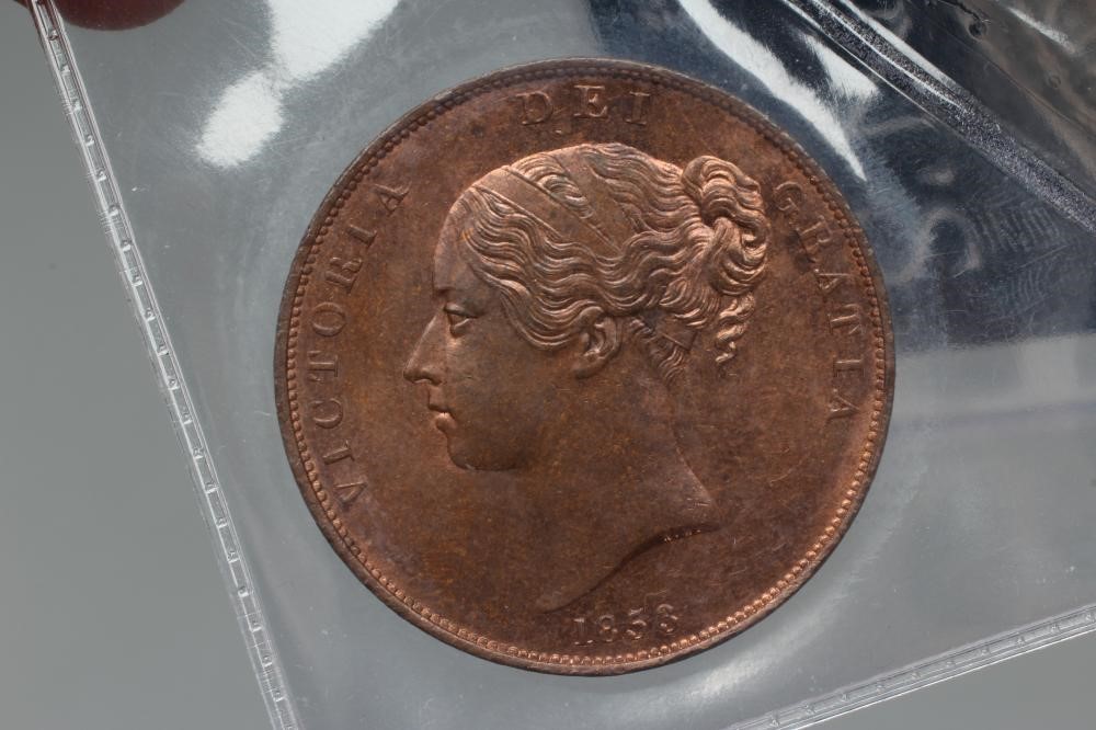 THREE QUEEN VICTORIA PENNIES Image
