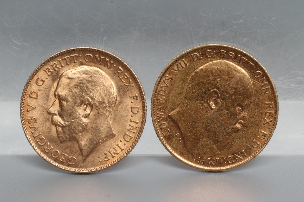 AN EDWARD VII HALF SOVEREIGN Image
