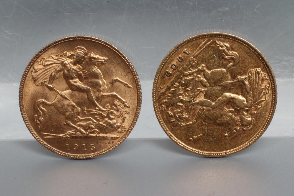 AN EDWARD VII HALF SOVEREIGN Image