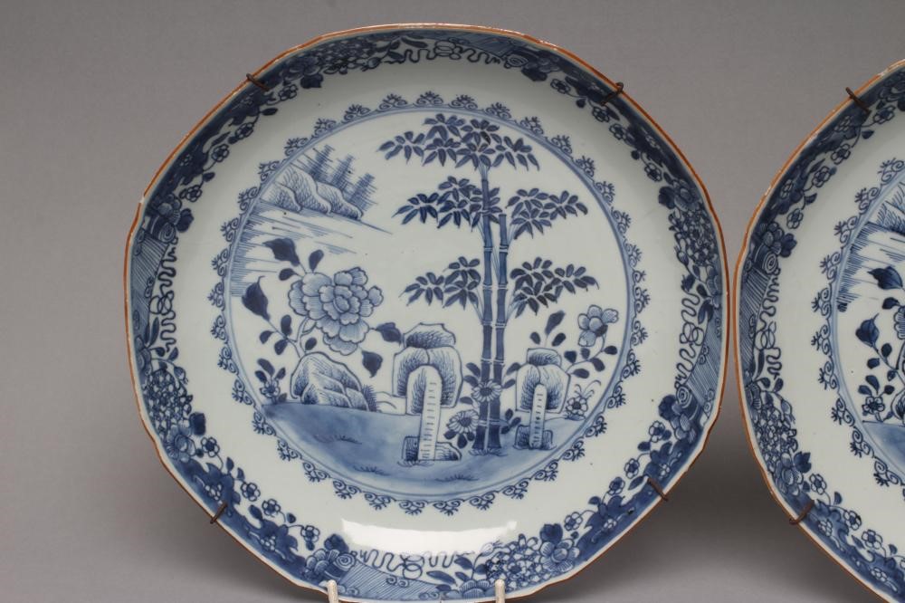 A PAIR OF CHINESE PORCELAIN DISHES of rounded octagonal form Image