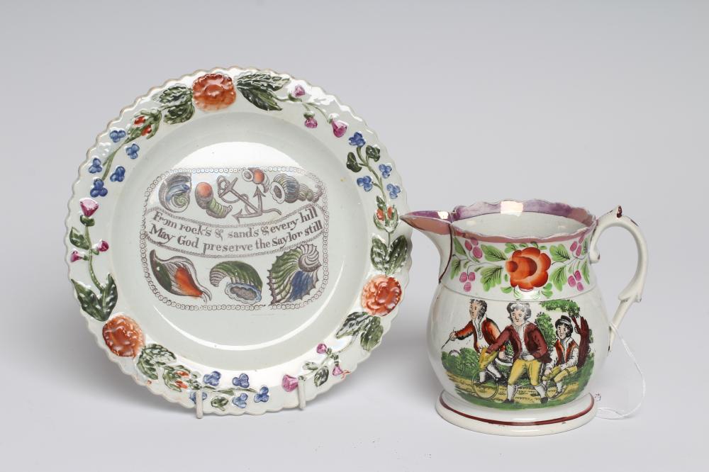 A PEARLWARE JUG Image
